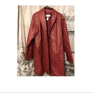 Veranesi Genuine Leather Jacket Red Size 22